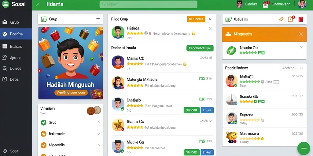 Komunitas aktif dengan banyak interaksi pemain.